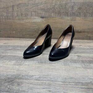 Clarks Kadri Leah Black Leather Dress Pumps Women's Size 9